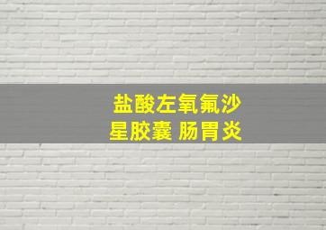 盐酸左氧氟沙星胶囊 肠胃炎